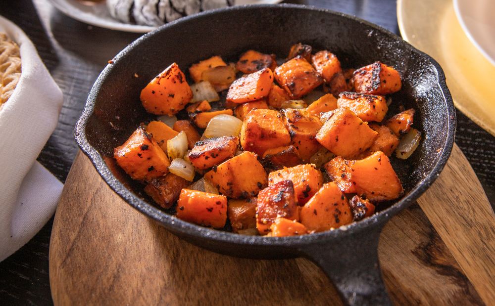 Cinnamon Brown Sugar Roasted Sweet Potatoes